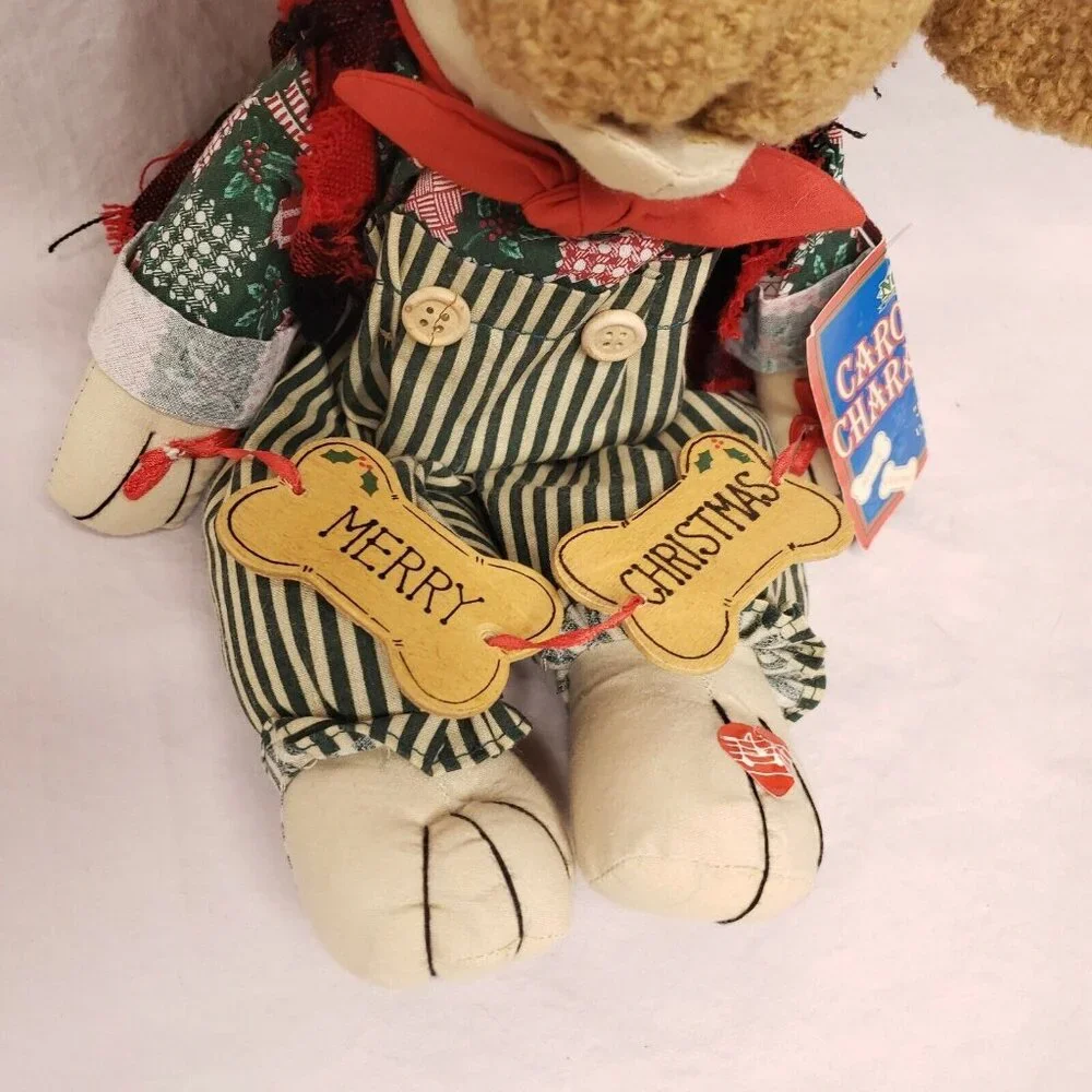 Vintage Christmas Caroling Character Dog Barks Jingle Bells Decor NCE